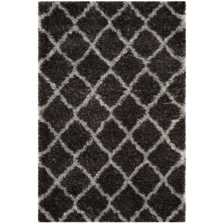 Safavieh Indie Shag Small Rectangle Rug, Dark Grey and Grey - 4 x 6 ft. SGI322D-4